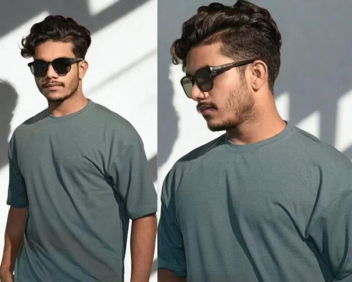 ⚜Waffle Drop Shoulder Tee’s Sage Green