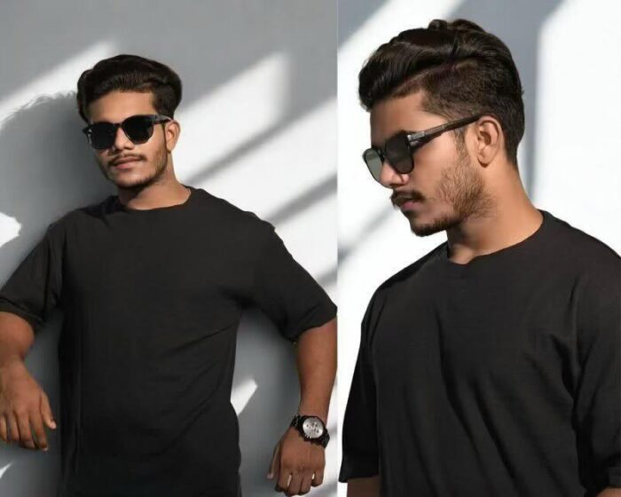 ⚜Waffle Drop Shoulder Tee’s Dark  Black