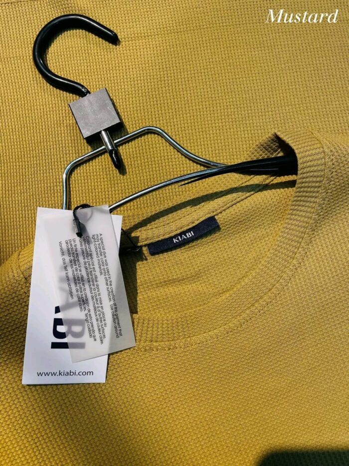 ⚜Waffle Drop Shoulder Tee’s Mustard Yellow