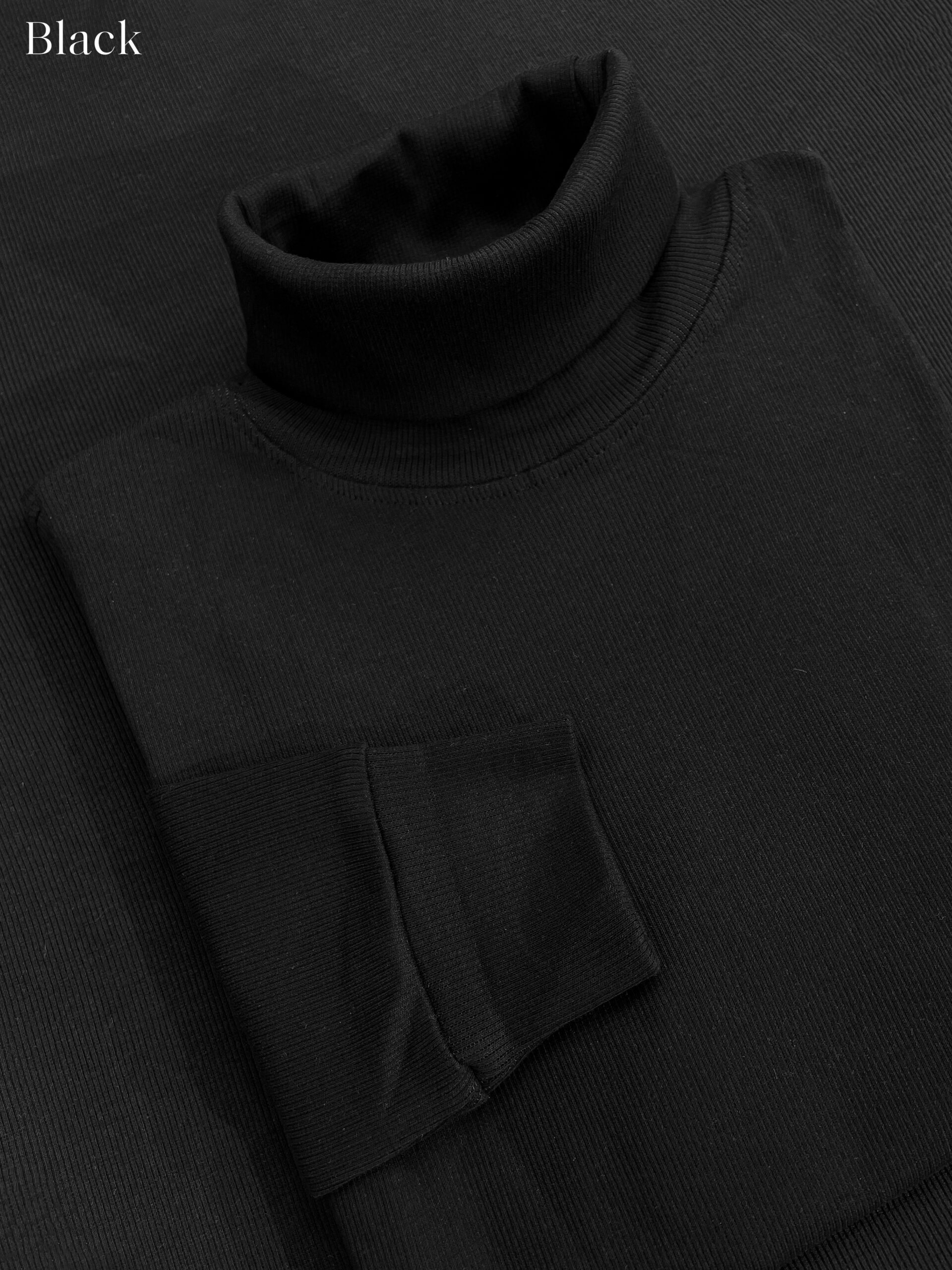 ⚜Classic Turtleneck Coffee Black - Image 2