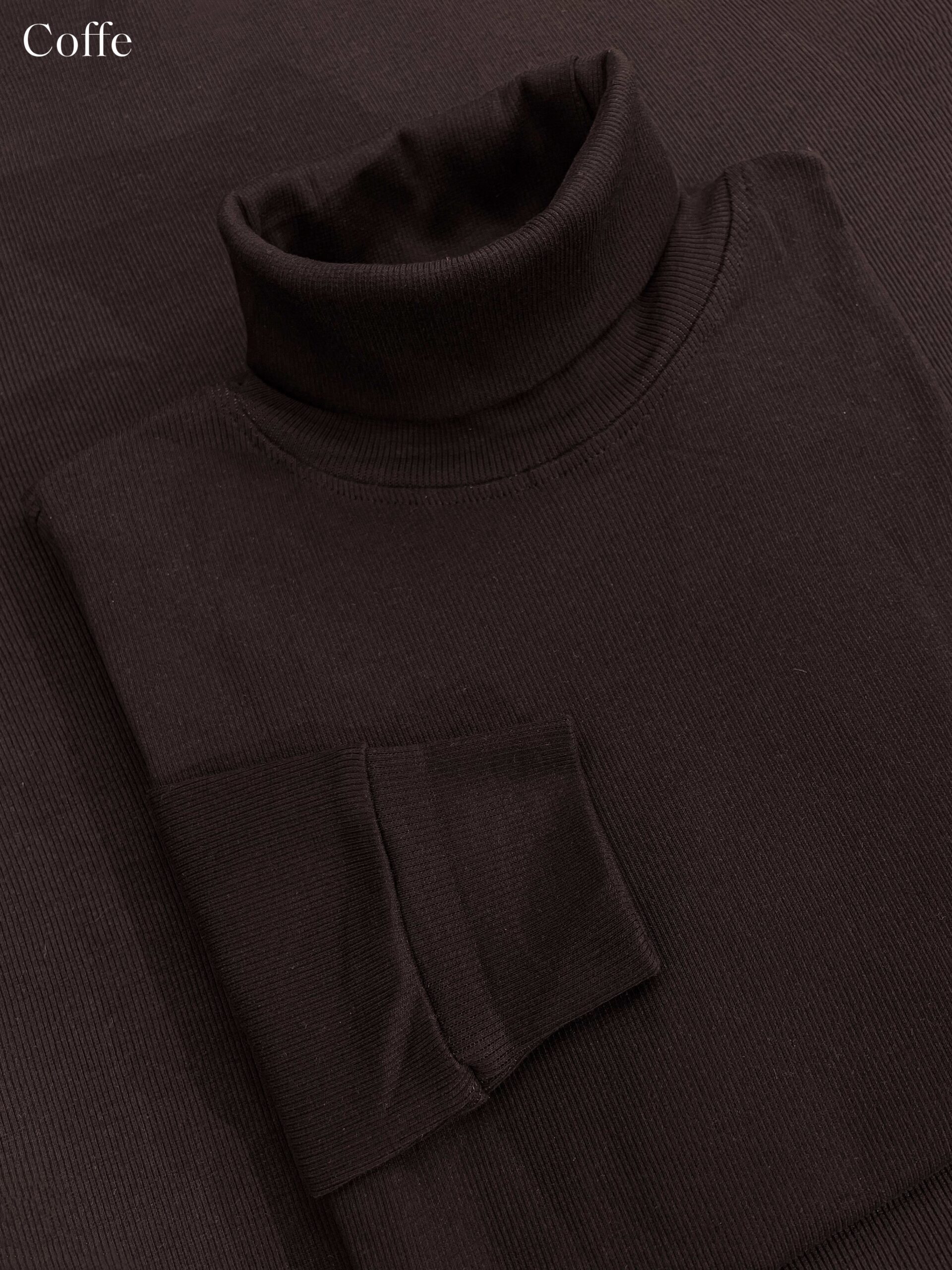 ⚜Classic Turtleneck Coffee Black - Image 3