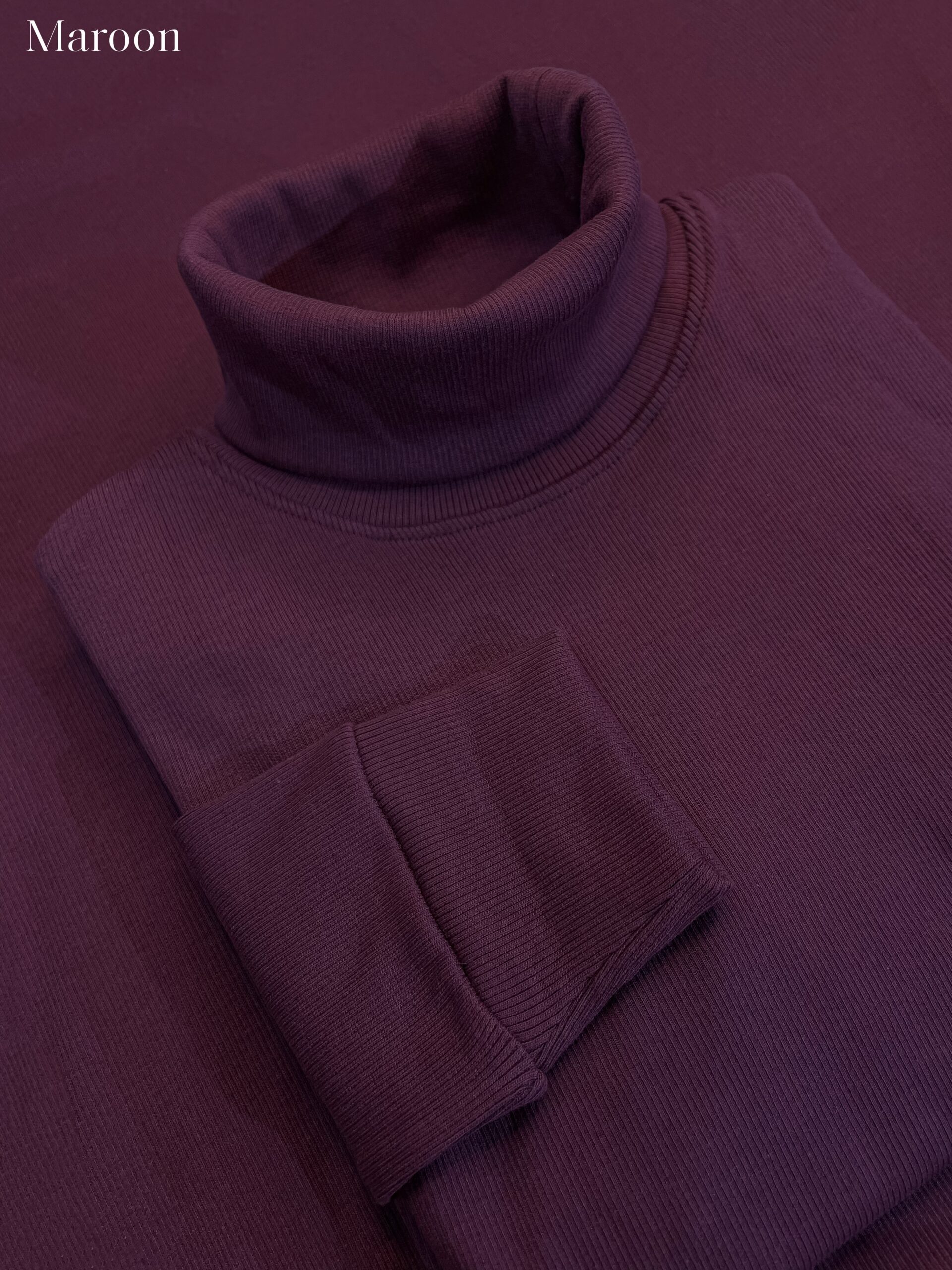 ⚜Classic Turtleneck Maroon Coffee - Image 2