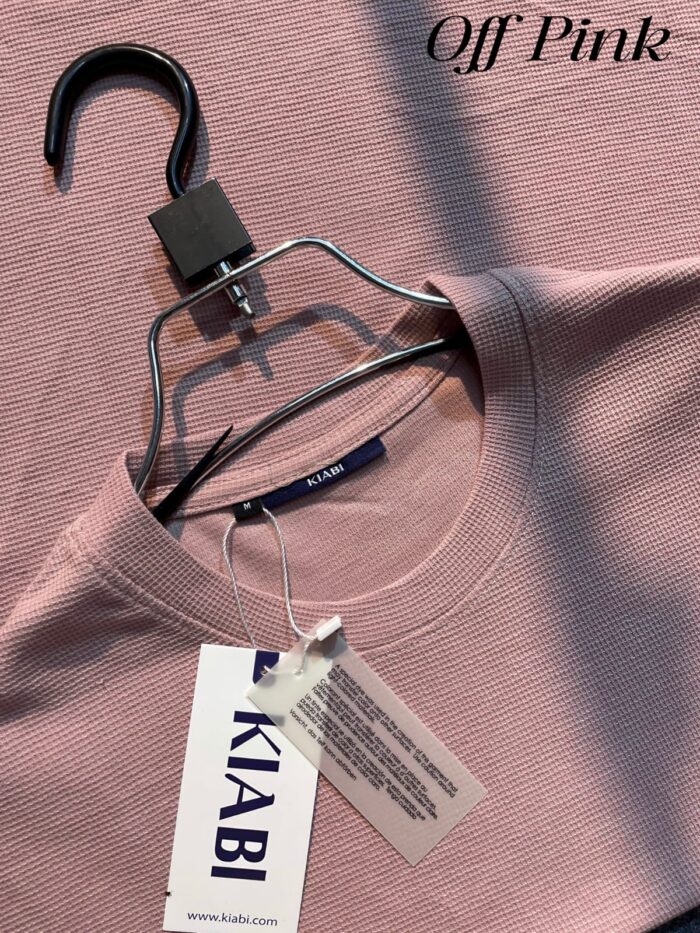⚜Waffle Drop Shoulder Tee’s Rose Pink - Image 2