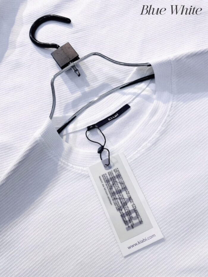⚜Waffle Drop Shoulder Tee’s blue white