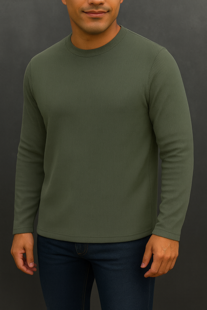 ⚜Waffle full sleeve Tee’s olive