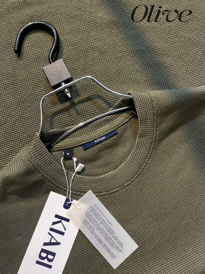 ⚜Waffle Drop Shoulder Tee’s vintage Olive - Image 2