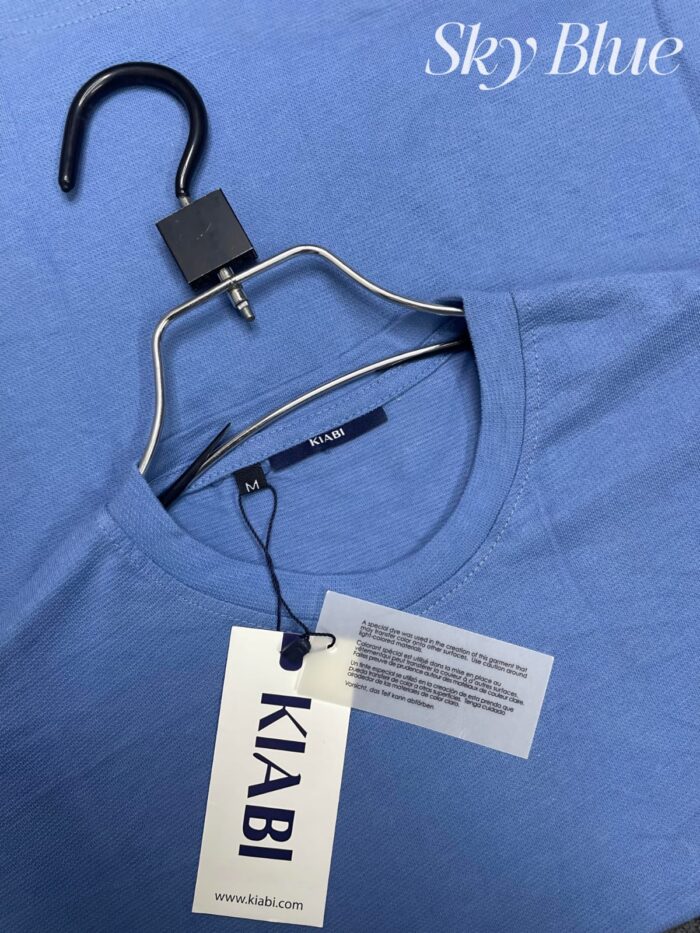 ⚜Waffle Drop Shoulder Tee’s Sky Blue