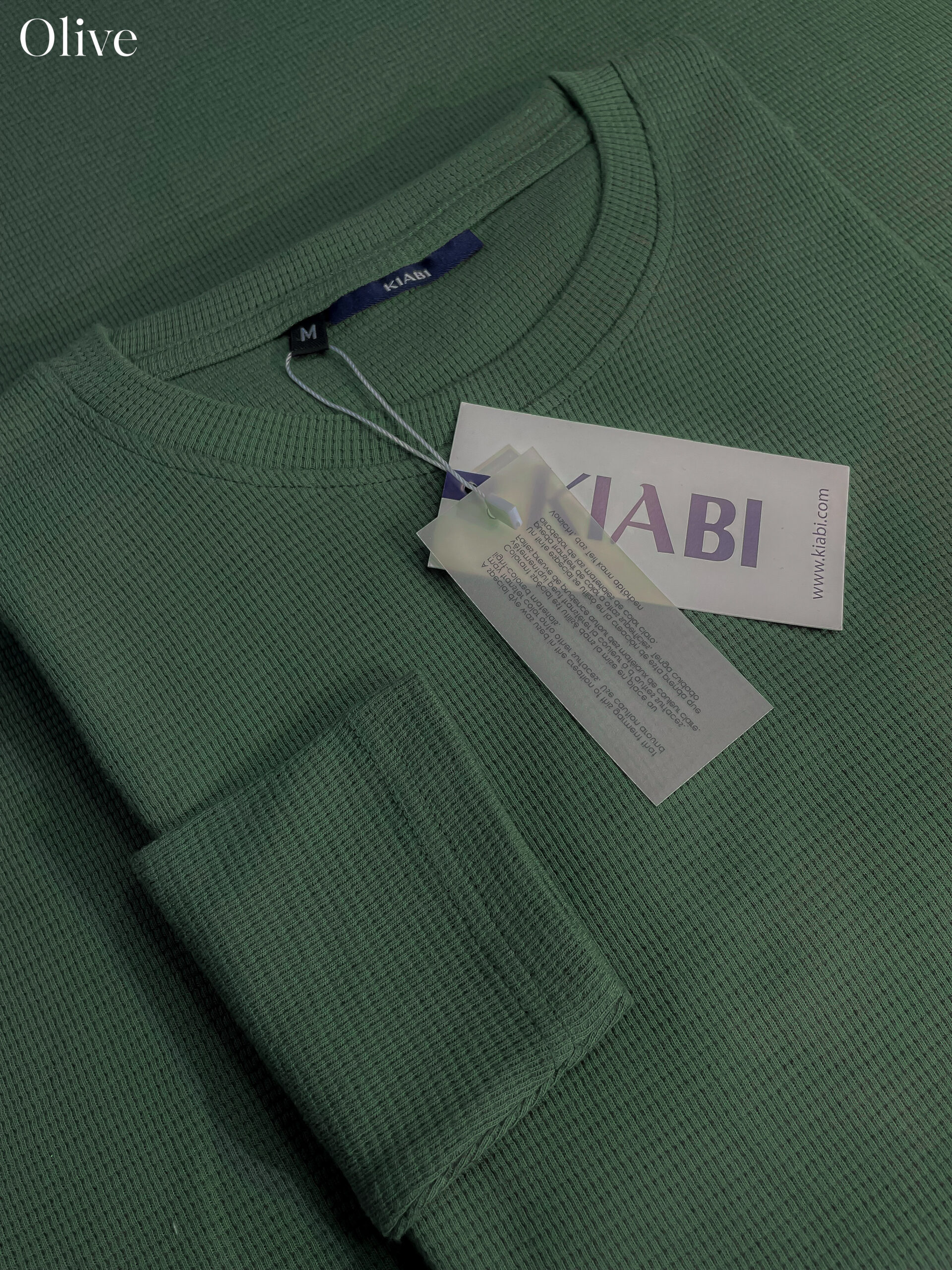 ⚜Waffle full sleeve Tee’s Black-Olive-Sky - Image 3