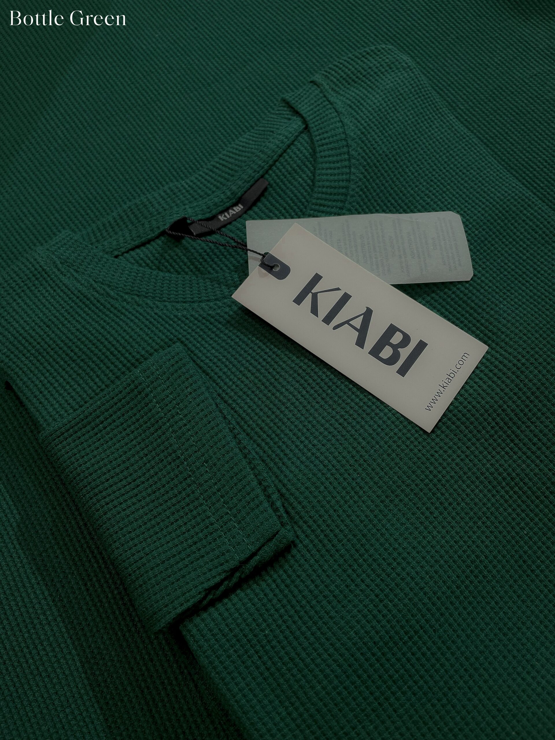 ⚜Waffle full sleeve Tee’s Charcoal- Green-Sky - Image 3