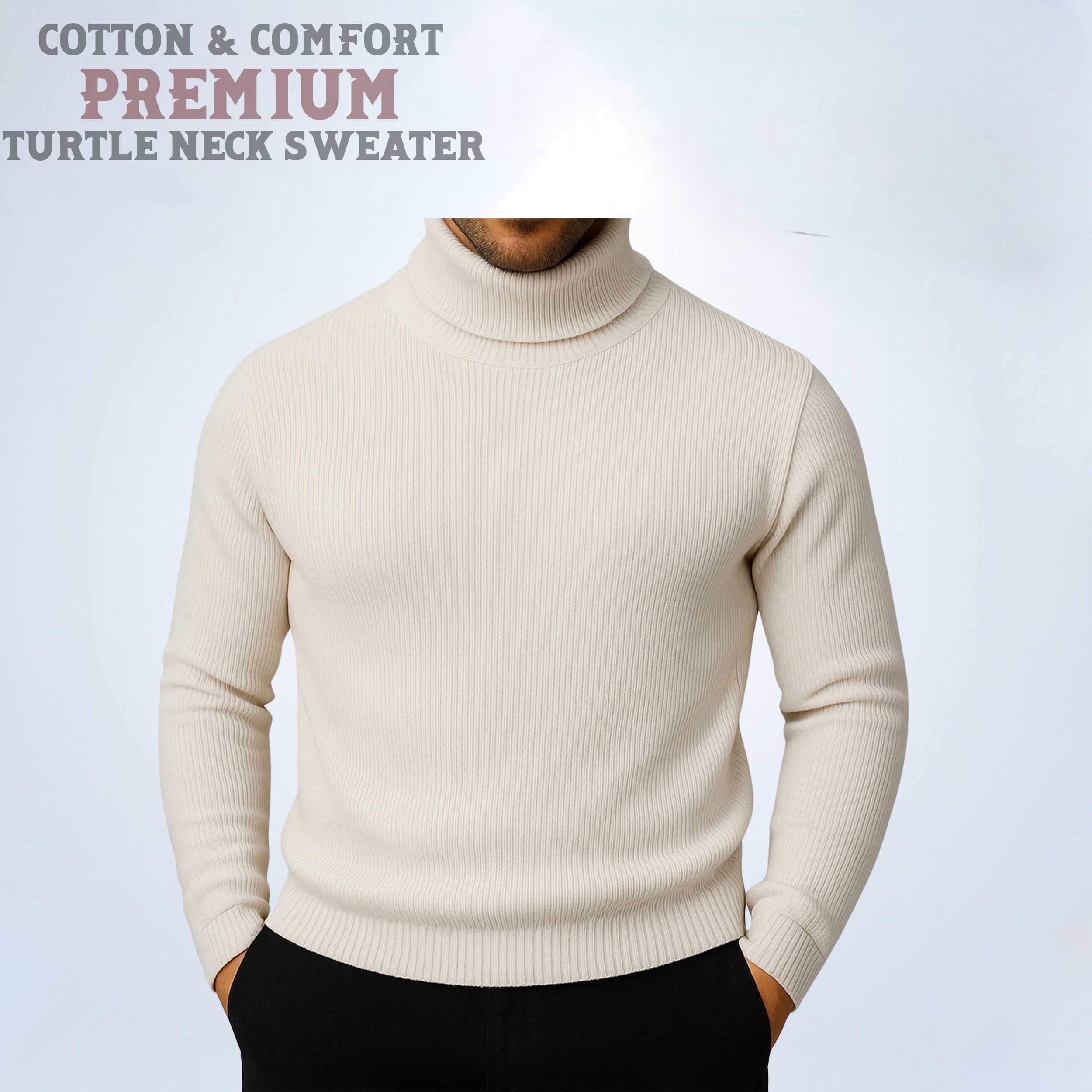 ⚜Classic Turtleneck Cream